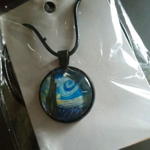 Art Inspired Handcrafted Glass Pendant Necklace